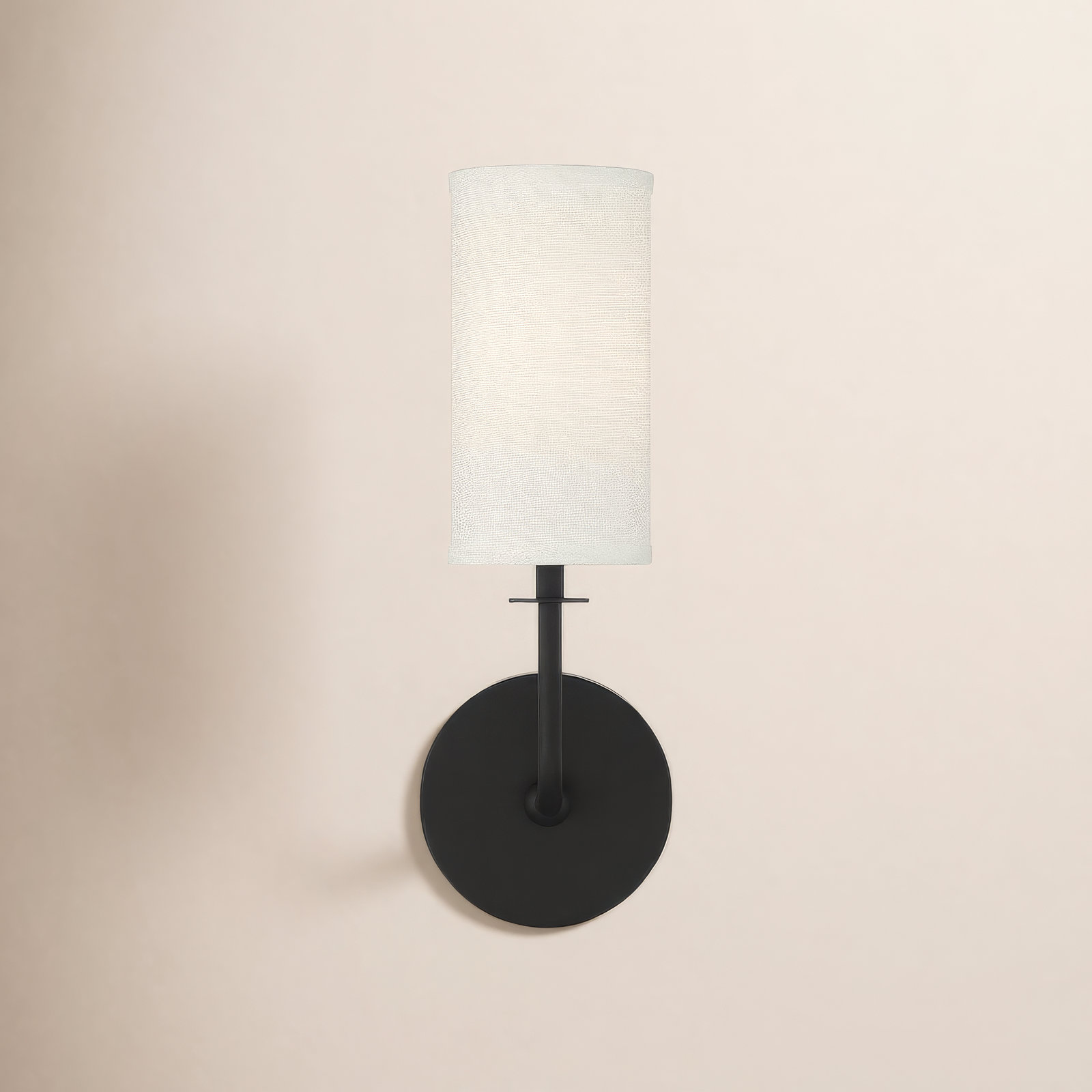 Jordan Single Light Dimmable Armed Sconce, Black