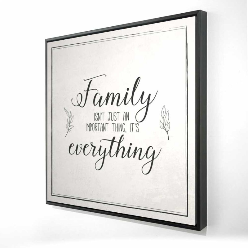 Toile encadrée Family Family Beiges | Illustration de décoration intérieure