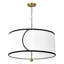 Lustre tambour en tissu 4 lumières Montelle