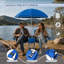 Chaise d'extérieur à double siège avec parasol-132933799