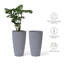 Boynton 24 Inch Tall Planters, Tree Planters with Shelf Insert, Morden Large Round Plant Pots Containers for Indoor/Outdoor Use-2089657991-2085522607