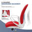 Chaise de bureau ergonomique, chaise de bureau en filet à hauteur réglable, soutien lombaire, accoudoirs rabattables-1133698676