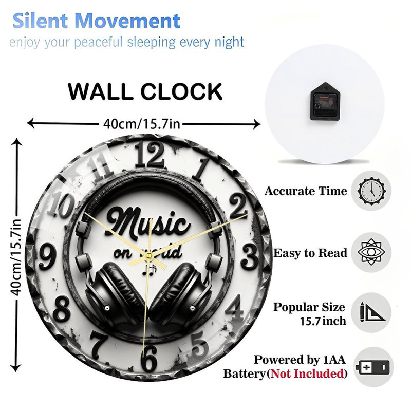 Horloge murale 16 po
