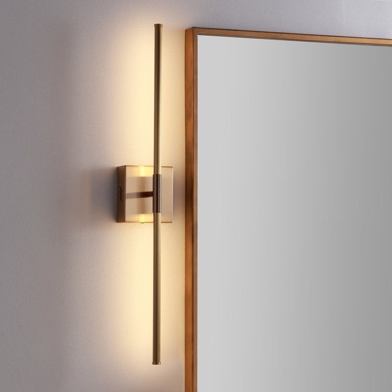 Gallatin Single Light Dimmable LED Armed Sconce, Gold