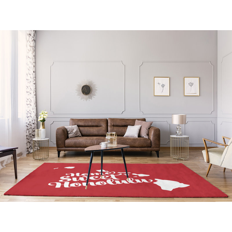 Tapis en poly-chenille honolulu hawaii, Rectangle 8 pi x 10 pi