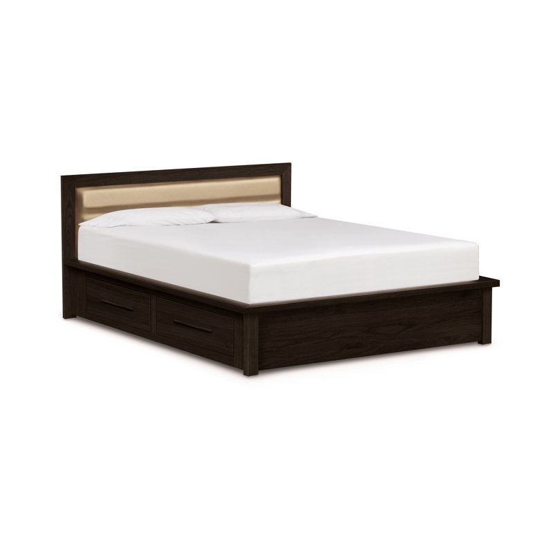 Moduluxe Upholstered Bed, California King, Saddle Cherry/Slate
