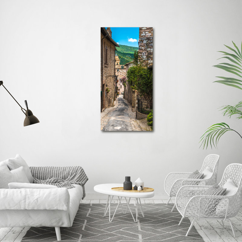 A Charming Street - Wrapped Canvas Print