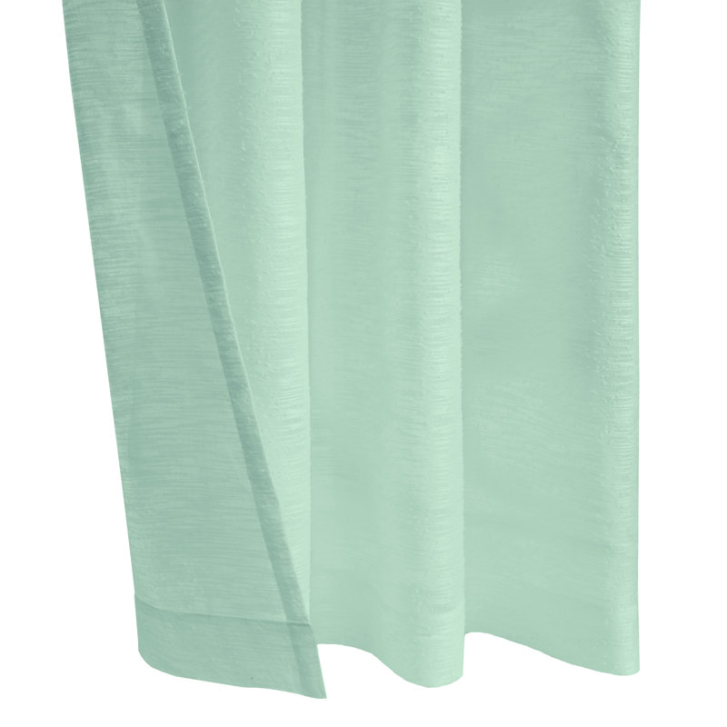 Bishesh Sheer Curtain Single Panel, 52" W x 108" L, Surf Spray