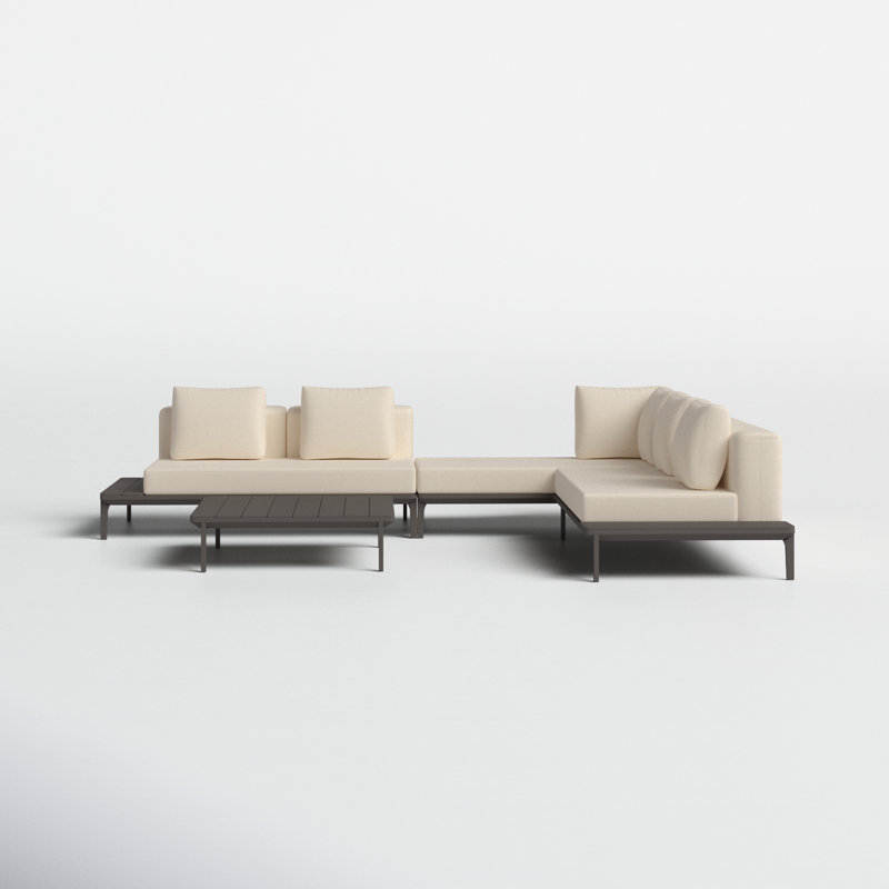 Filmore 6 - Person Modular Patio Conversation Sets with Cushions
