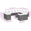  Ensemble de canapé de jardin mélange beige, gris clair