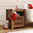 Nightstands With Charging Station, Rustic 18 Inch Bedside Table With 2 Storage Drawers And Open Shelf-2092603972-2092603974