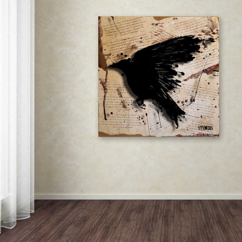 «The Raven 3» par Roderick Stevens, reproduction d'art graphique sur toile, H 35 po x l 35 po x P 2 po
