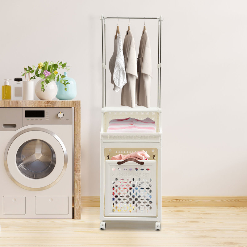 Panier à linge avec roulettes