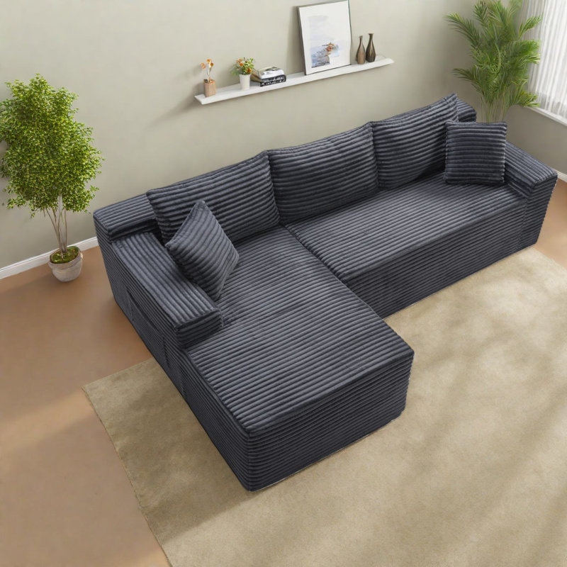 Canapé modulaire en L 106,3 po Compress