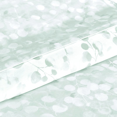 Rosée sauge Queen flat sheet