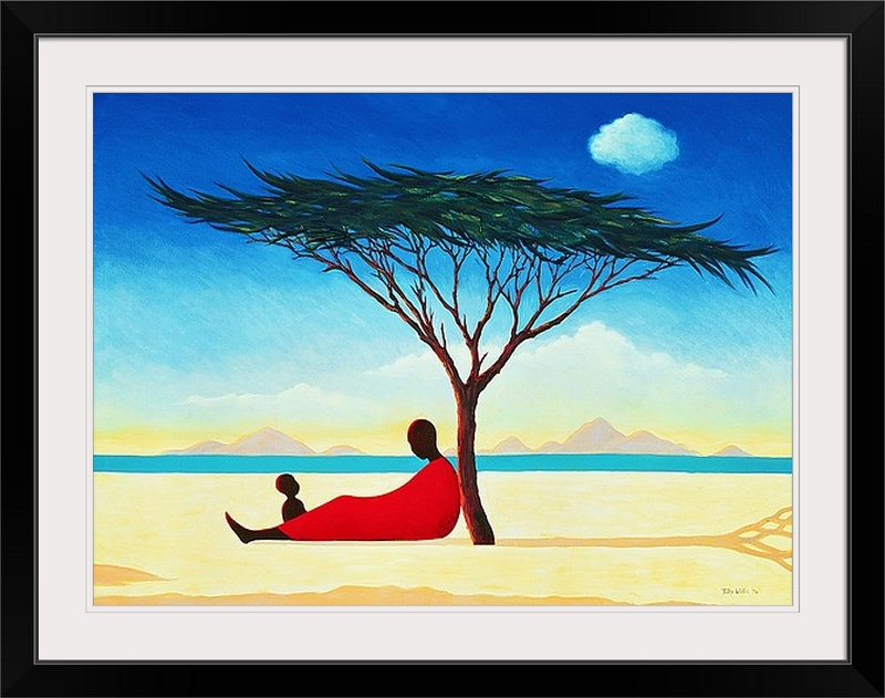 Reproduction d'art "Driston Turkana Af après-midi" par Tilly Willis, H 26 po x l 32 po x P 1 po, Cadre noir