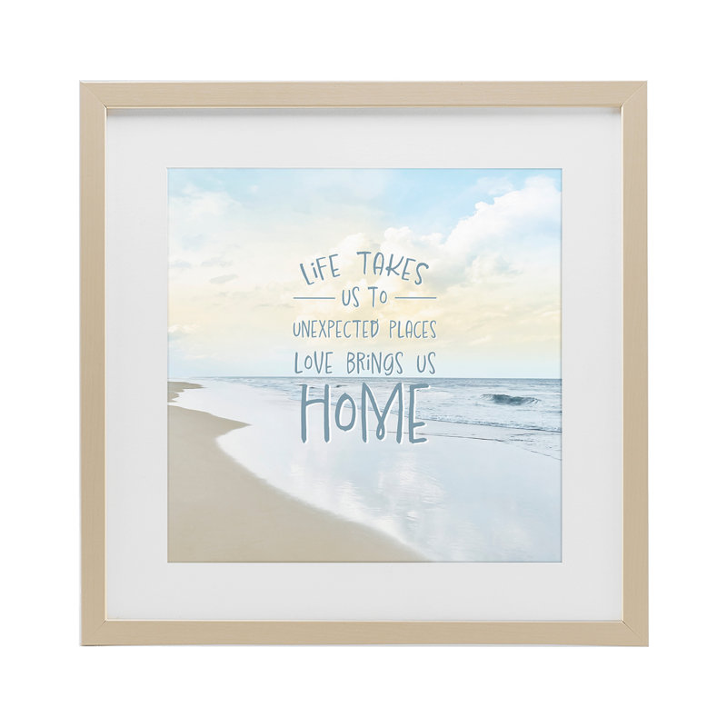 «Love Brings Us Home Inspiration», reproduction encadrée sous verre, conception de Natalie Carpentieri, H 13 po x l 13 po