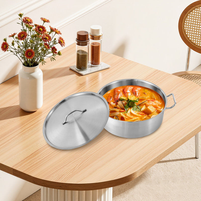 SUNYOU 11 Quarts Non-Stick Stainless Steel Stock Pot