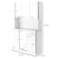 Buffet de cuisine avec desserte et rangement - 71 "blanc moderne pour serviettes d'argenterie
