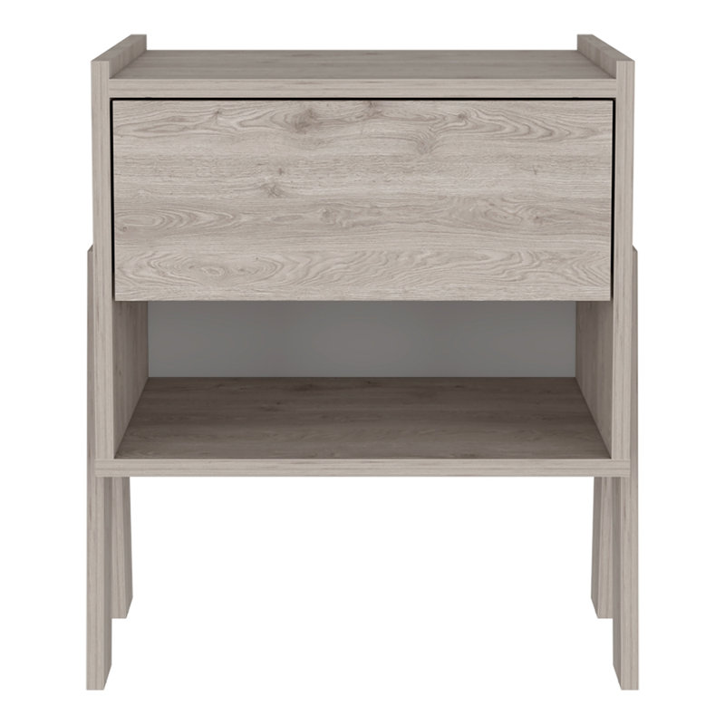 Table de chevet 1 tiroir en gris clair