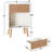 Mid-century Modern Fluted Nightstand, 1-drawer Bedside Table With Open Shelf-425000904