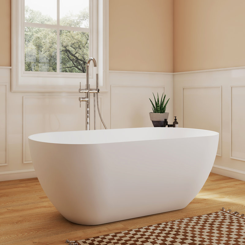 Baignoire autoportante à surface solide de 51 po Fslefay