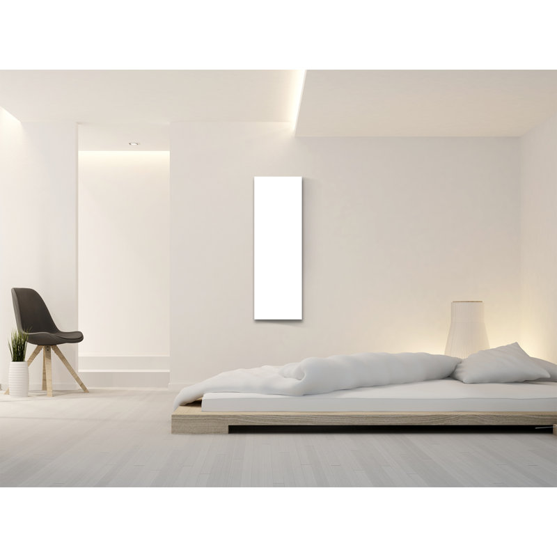 White Tempered Glass Radiant Wall Mounted Heater, 16x48