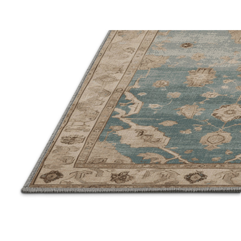 Machine Washable Overdyed Gray Area Rug, Square 5'