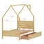 Structure de lit Montessori House pour enfants avec tiroirs de rangement et tête de lit, assemblage facile-2050281182-2050281183