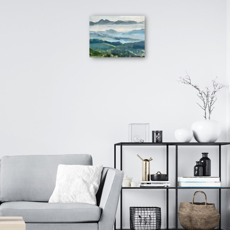 «Misty Mountain View» par Studio Arts, reproduction d'art sur toile, H 42 po x l 56 po x P 1,5 po, Toile tendue