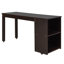 Lit mezzanine polyvalent en bois massif pour étude et rangement pour enfants - Espresso