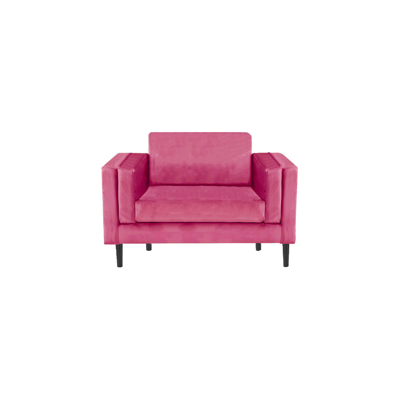 Deavian Velvet Armchair, Fuchsia