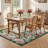 8x10 Floral Washable Area Rug Low Pile Carpet With Non Slip Base and Stain Resistant Finish for Living Bedroom and Dining Spaces, Beige-749239891-749239888