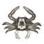 Heurtoir de porte crabe bleu-15024160-41399406
