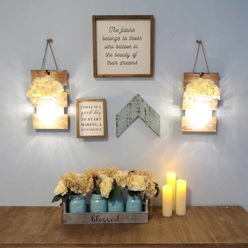 Makarios Wall Decor, Rustic Brown/Yellow