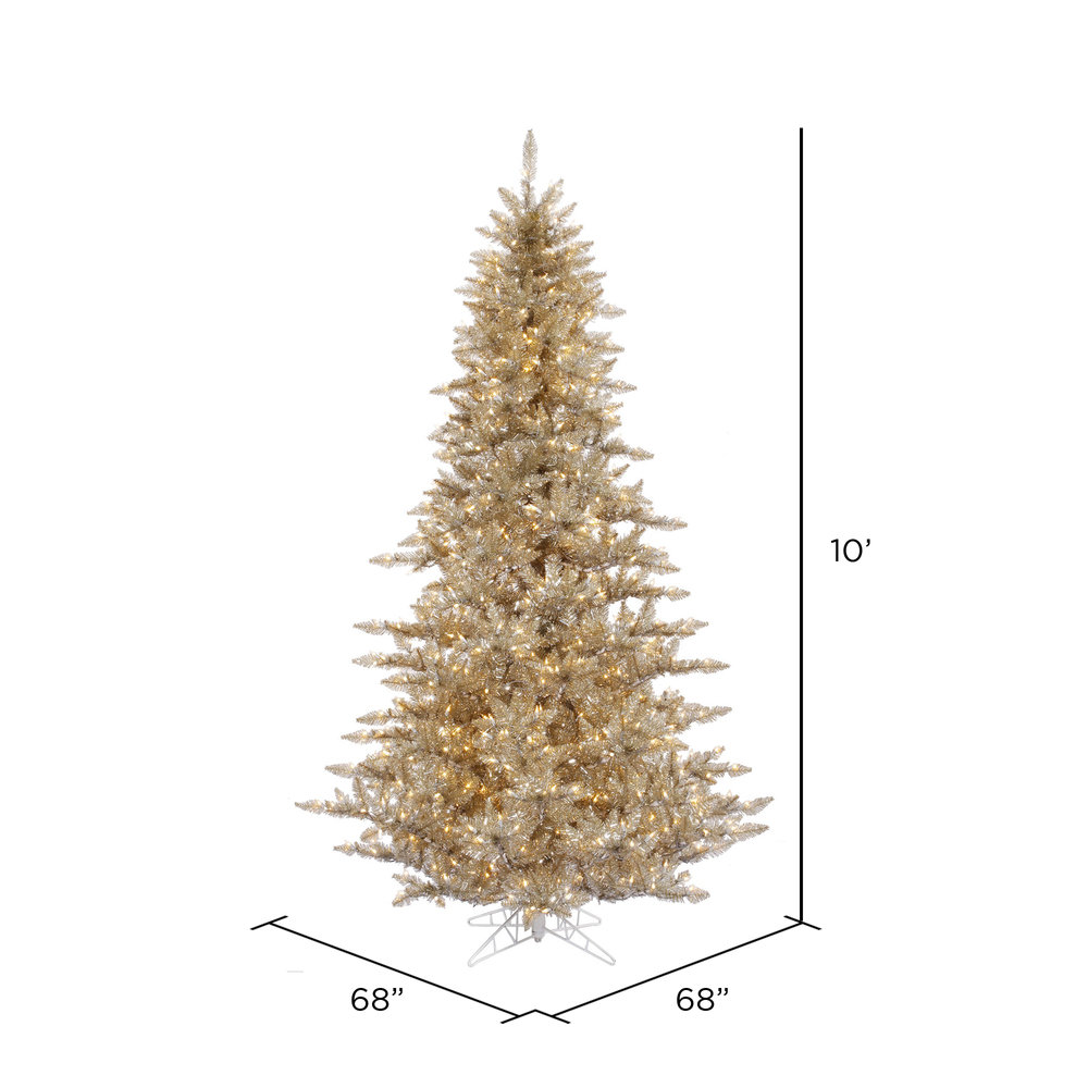 Champagne Fir Pre-Lit Christmas Tree, 10'