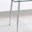Ensemble de table et de chaises, ensemble de table à manger rectangulaire moderne en verre trempé luxueux avec 4 chaises en plastique et pieds en métal-1309089241