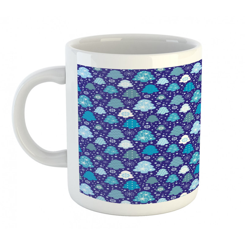 Grande tasse à café winter, Violet/bleu