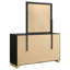 Commode 6 tiroirs avec miroir noir