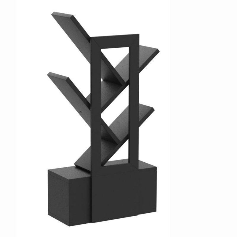 Small Book Shelf with Drawer, Black