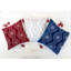 Coussin décoratif en velours avec broderie flocon de neige blanc, 20 x 20 avec insert-124862047-124862049