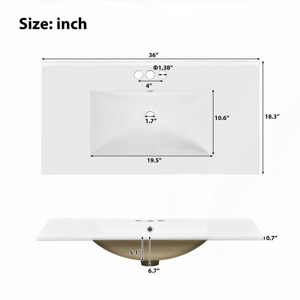 Meuble de salle de bain Caprera 2 tiroirs et une porte avec lavabo et miroir - Blanc 80x40Cm