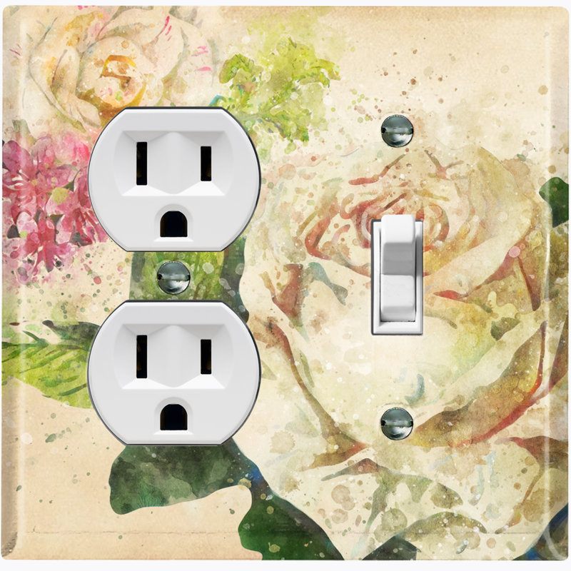 Patterned 2 - Gang Standard Combination Wall Plate