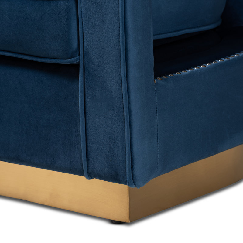 Fauteuil Merienne, Velours bleu marine