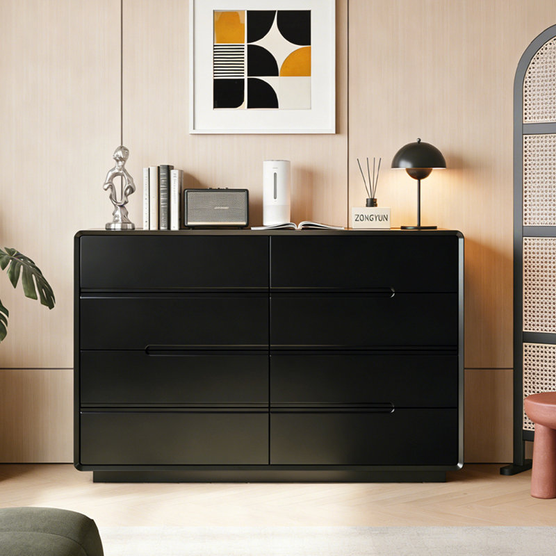 French-style minimalist drawer storage cabinet, 35.43" H x 59.06" W x 15.75" D
