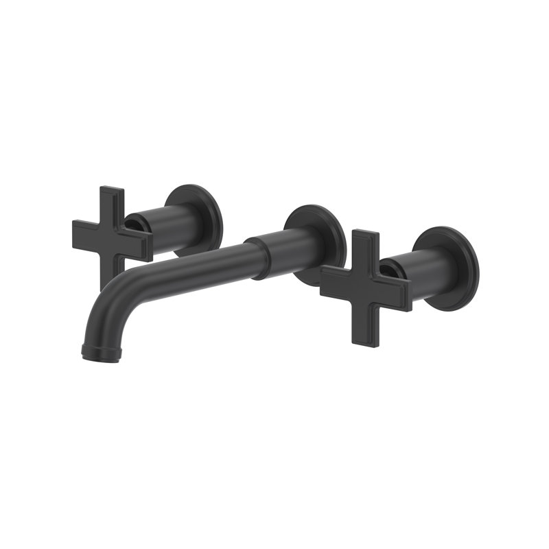 Manifesto Wall Mount Lavatory Faucet Trim, Black