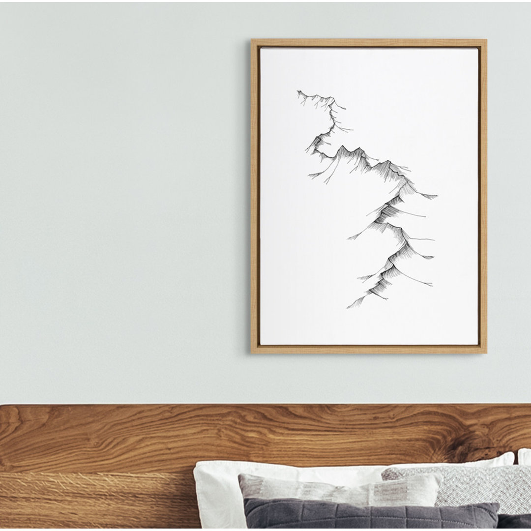 Mountains by Viola Kreczmer Framed Canvas Wall Art Print Red Barrel Studio® 