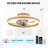 Delorse 20'' Flush Mount Ceiling Fan with LED Lights and Remote Control