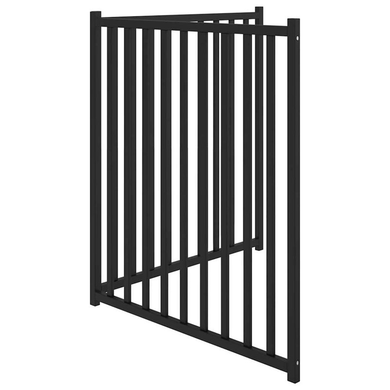 Soma Solid Wood Dog House Door, 90cm H x 160cm W x 2cm D, Black