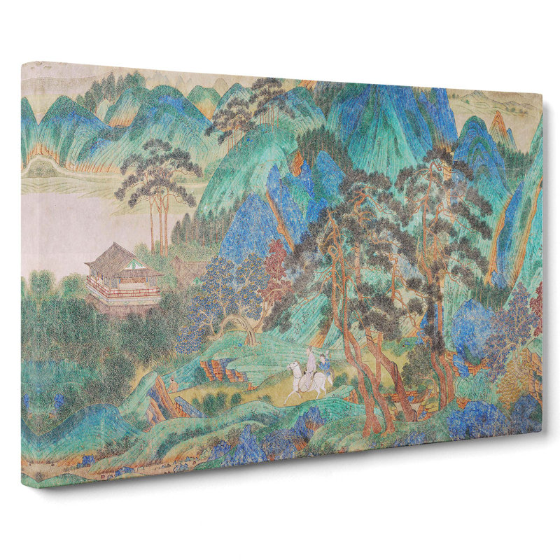 Landscape by Qiu Ying - Wrapped Canvas Painting, 35cm H x 50cm W x 3cm D